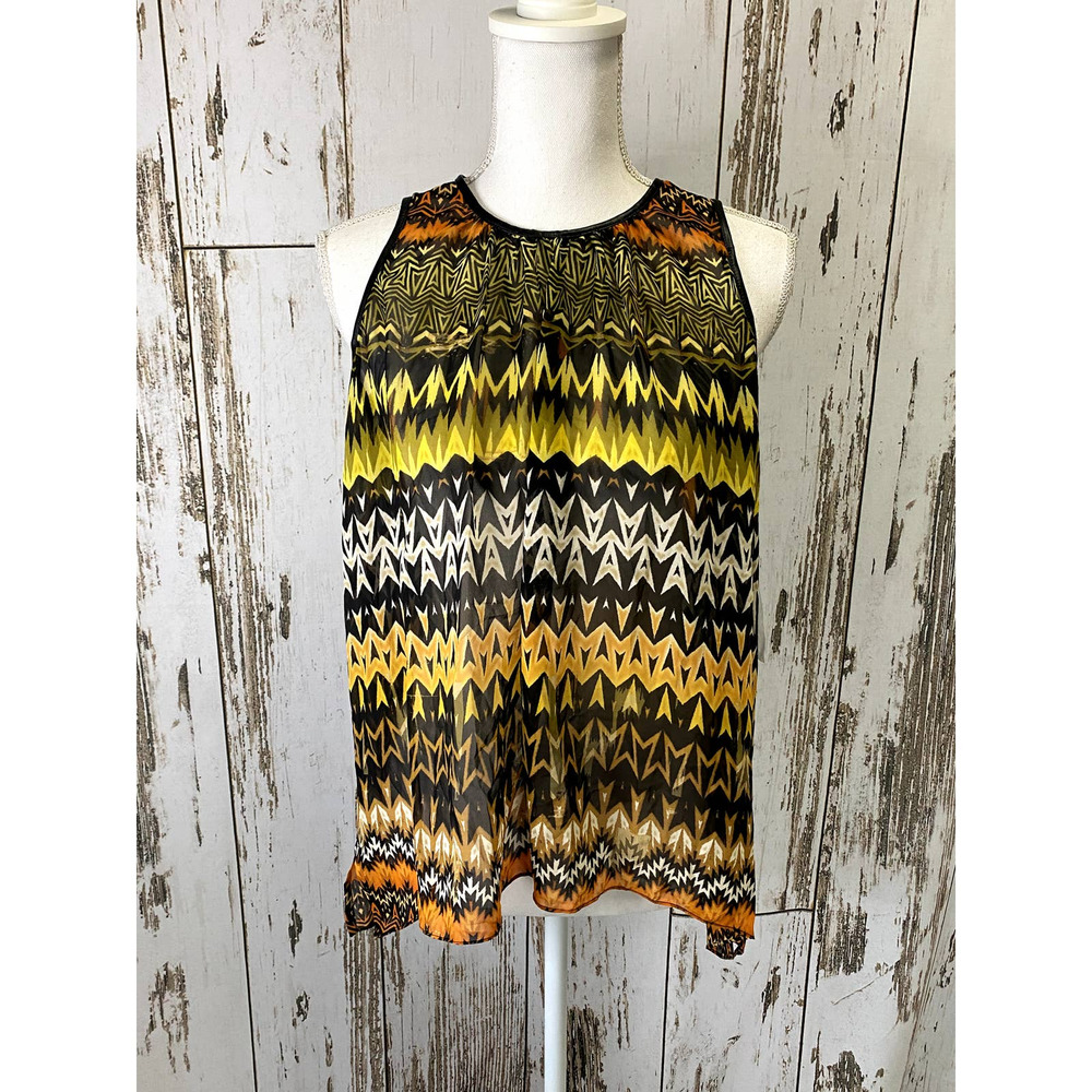NWT Vince Camuto Sheer Aztec Design Tank